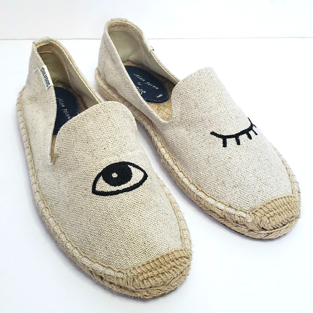 Soludos Jason Polan eye wink espadrille flats 7